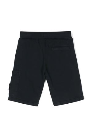 shorts in cotone blu STONE ISLAND KIDS | 801661840V0020